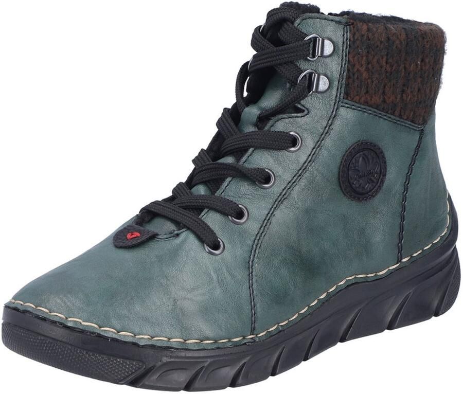 Rieker Winterlaarzen Veterboots enkellaarsjes met binnenritssluiting
