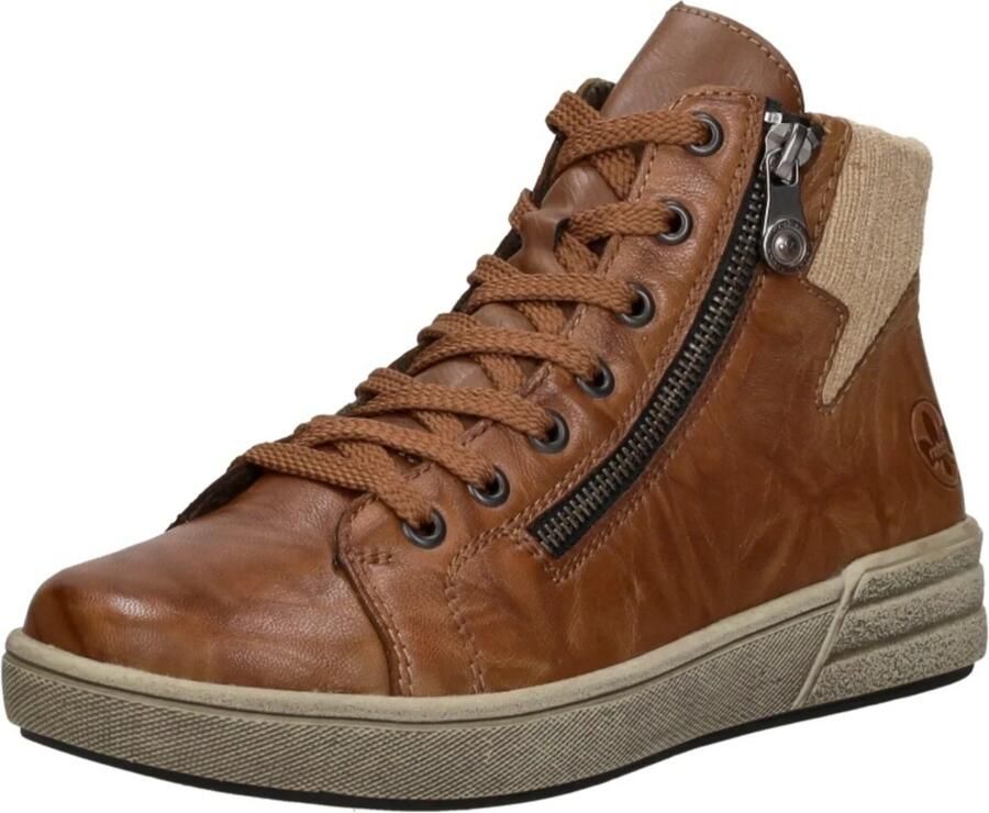Rieker Veterlaarsjes 'Veterschoenen Hoog' cognac - Foto 2