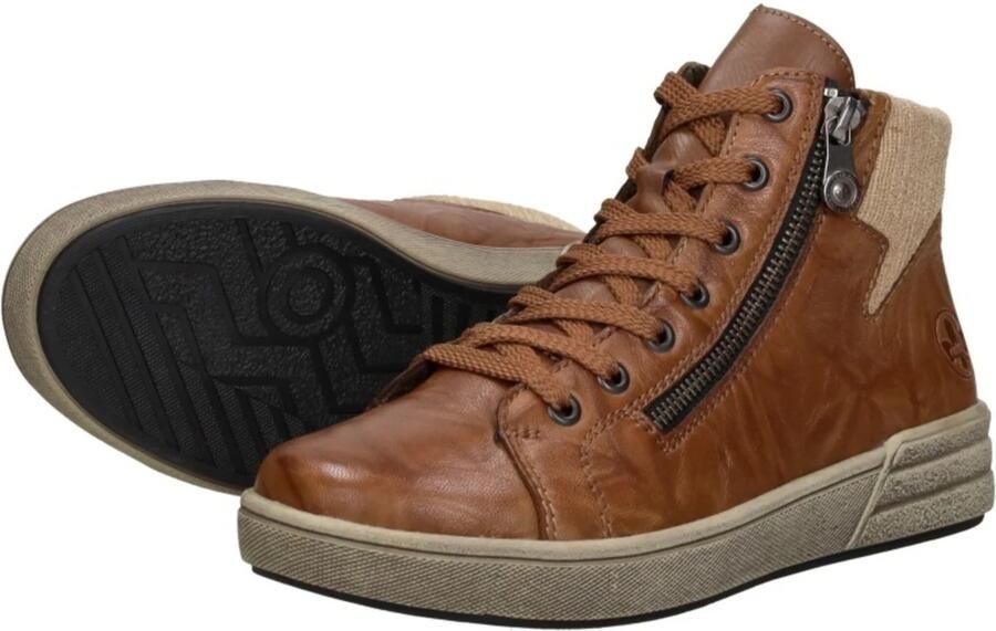 Rieker Veterlaarsjes 'Veterschoenen Hoog' cognac - Foto 13