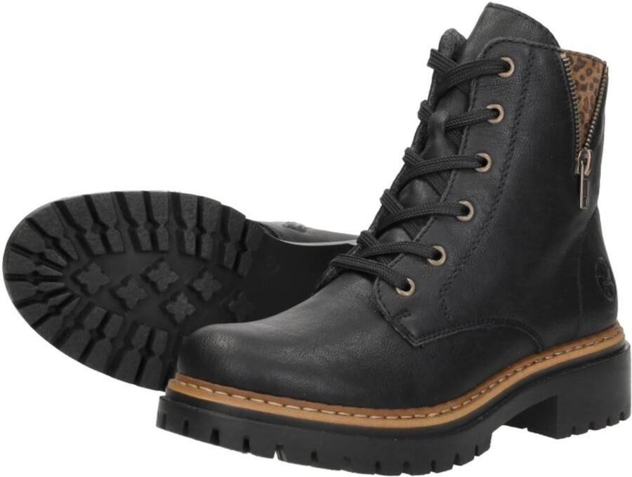 Rieker Veterlaarsjes lace-up boots block heel with practical inner zipper - Foto 11