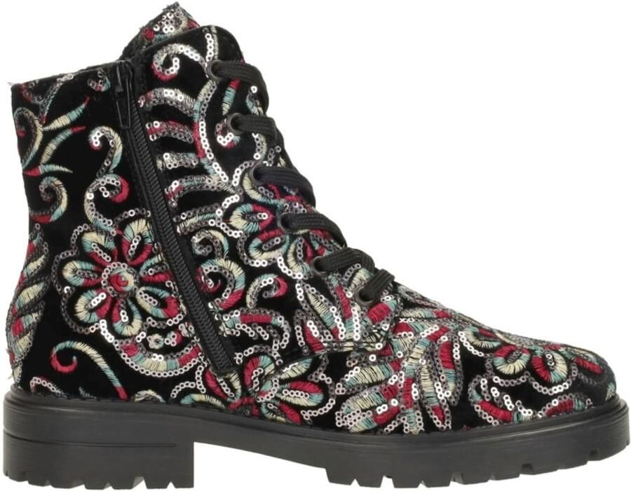 Rieker Veterboots zwart Synthetisch