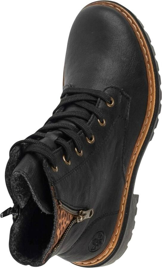Rieker Veterlaarsjes lace-up boots block heel with practical inner zipper - Foto 6