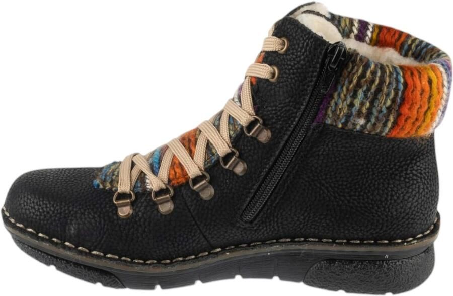 Rieker Zwarte Casual Enkellaarsjes Black Dames - Foto 2