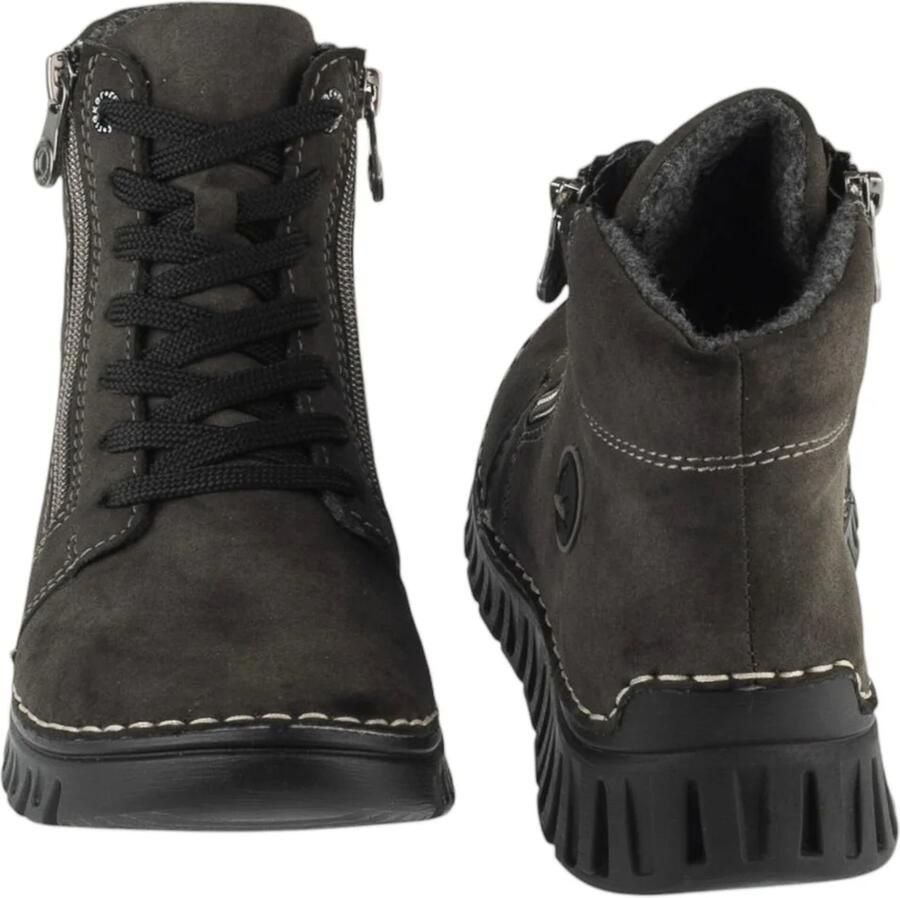 Rieker Dames 57502 45 Veterlaarzen Sleehak Grijs - Foto 3