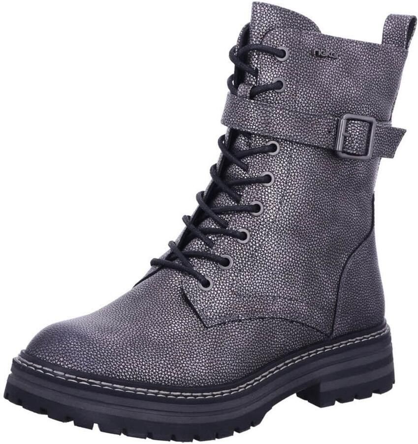 Rieker Veterlaarzen 'Schnürschuh Damen 93024 90 Echtleder in grau' grijs - Foto 3