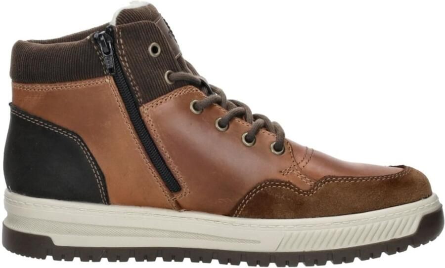 Rieker Warme waterafstotende sportieve veterschoen Brown Heren