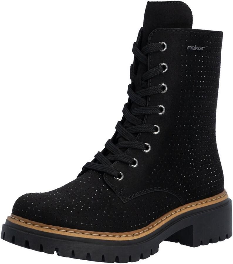 Rieker Dames 72609 00 Biker Boots Textiel Zwart - Foto 2