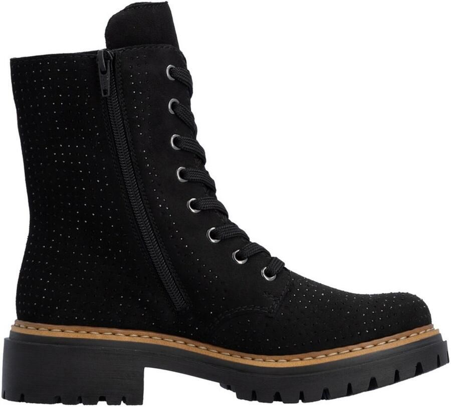 Rieker Dames 72609 00 Biker Boots Textiel Zwart - Foto 3