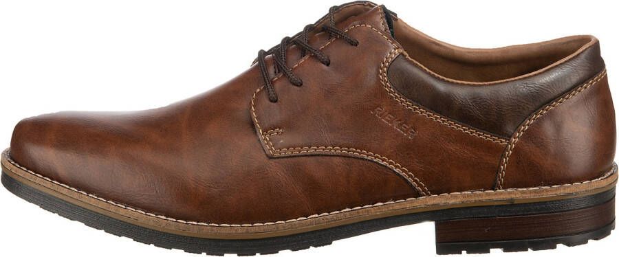 Rieker heren veterschoenen halve schoenen zakelijke schoenen leren schoenen 13200-24 brown - Foto 6