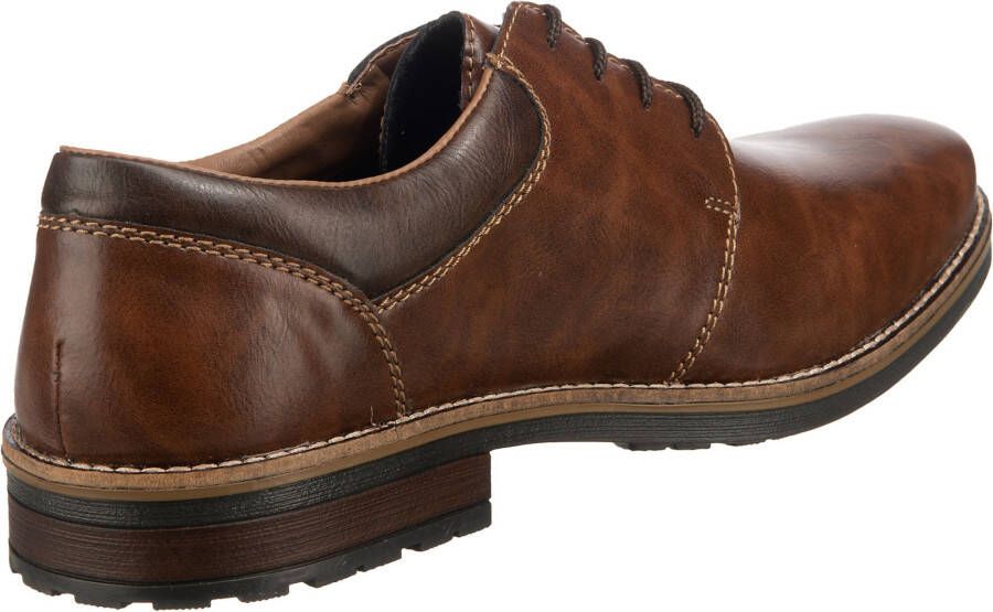 Rieker heren veterschoenen halve schoenen zakelijke schoenen leren schoenen 13200-24 brown - Foto 4