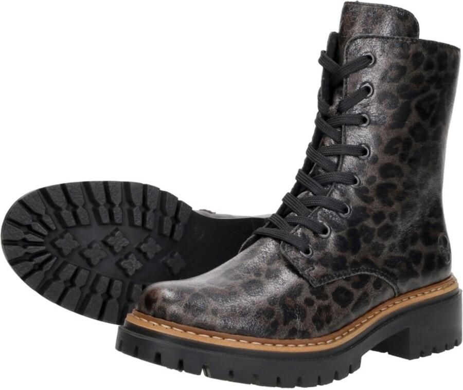 Rieker Veterschoenen Veterenkellaars profielzool met contrasterende zoolrand - Foto 7