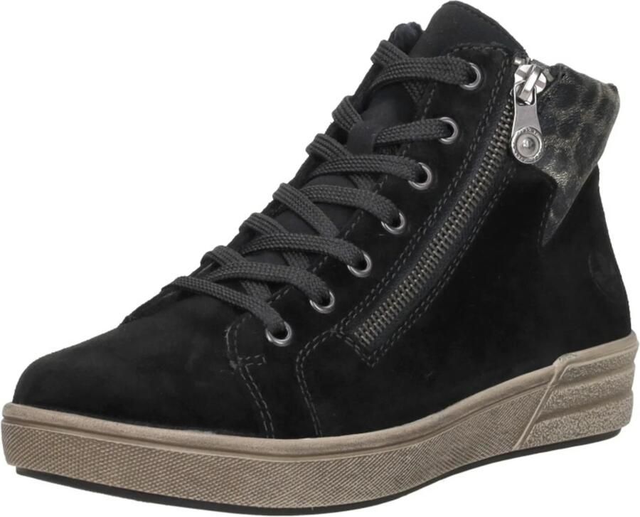 Rieker Veterboot X0709-00 Zwart Nubuck Warm Gevoerd - Foto 2