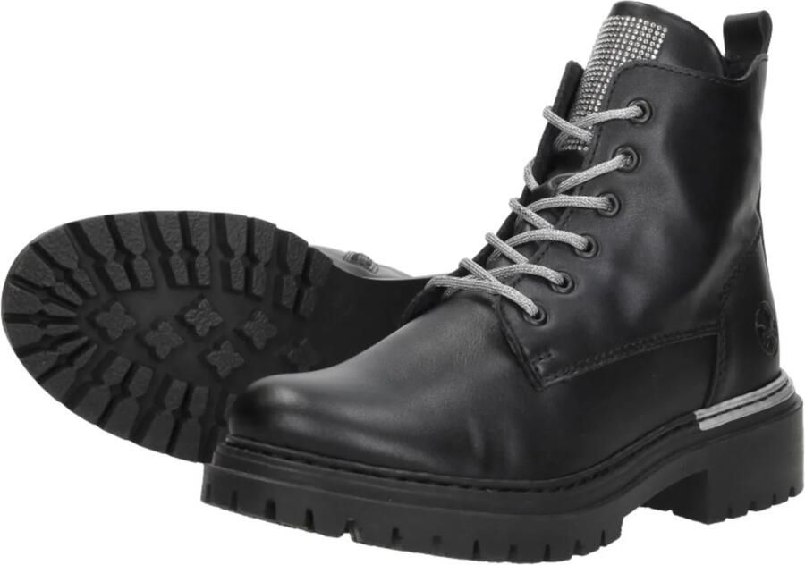 Rieker Veterschoenen Veterenkellaars profielzool met praktische binnenzijde ritssluiting - Foto 2