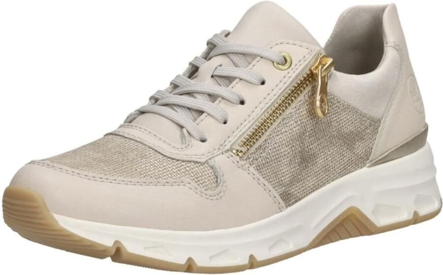 Rieker Beige Sneaker met Gouden Details Multicolor Dames