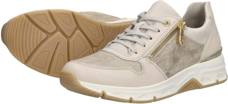 Rieker Beige Sneaker met Gouden Details Multicolor Dames - Foto 6
