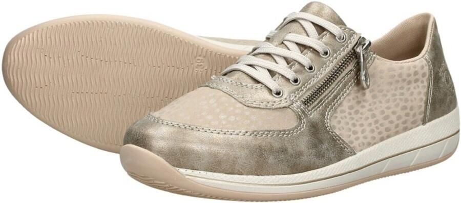 Rieker Beige en parelgrijze sneaker met stippenpatroon Multicolor Dames - Foto 8