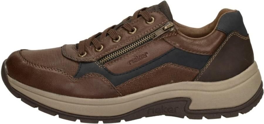 Rieker Sneakers vrijetijdsschoen halfschoen veterschoen met gepolsterde schacht - Foto 4