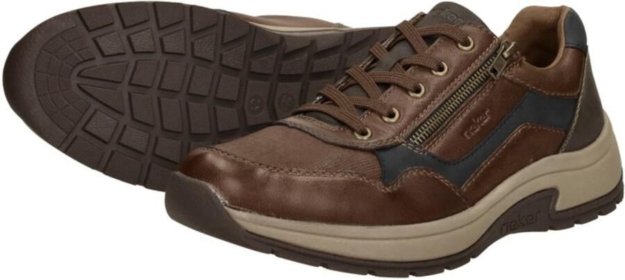 Rieker Sneakers vrijetijdsschoen halfschoen veterschoen met gepolsterde schacht - Foto 7