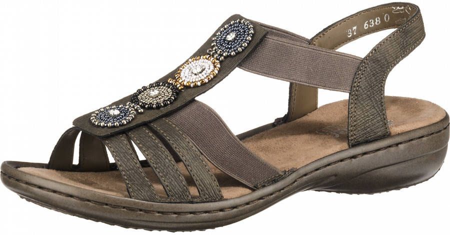 Rieker -Dames bruin donker sandalen maat 42 - Schoenen.nl