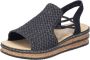 Rieker -Dames zwart sandalen - Thumbnail 2