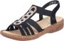 Rieker dames strappy sandalen zwart Sandalen V2870-00 zwart - Thumbnail 4