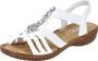 Rieker Sandalen zomerschoen sandaal sleehak met decoratieve steentjes - Thumbnail 4