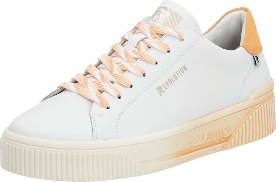 Rieker Sport Sneakers laag abrikoos pasteloranje wit