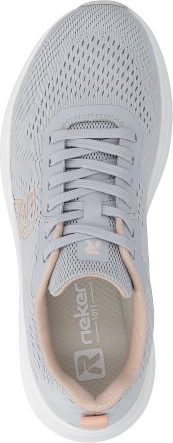 Rieker Sport Sneakers laag lichtgrijs abrikoos - Foto 6