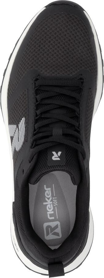 Rieker Sport Sneakers laag lichtgrijs zwart - Foto 6
