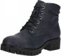 Rieker dames veterboot blauw - Thumbnail 2