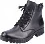 Rieker Casual Leather Booties Zwart Dames - Thumbnail 3