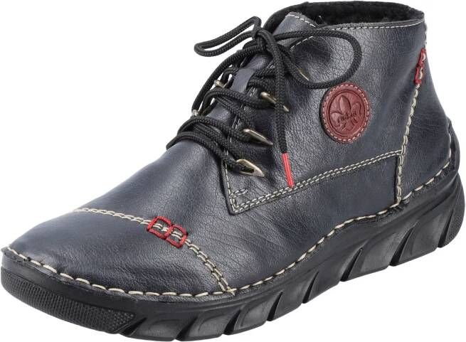 Rieker Hoge veterschoenen met luxueuze contrastnaden - Foto 2