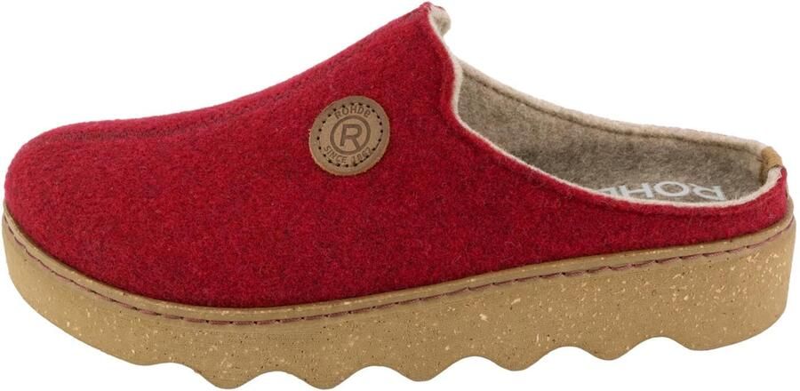 Rohde 6120 48 Pantoffels Open Sloffen Rood Vilt Rood - Foto 3