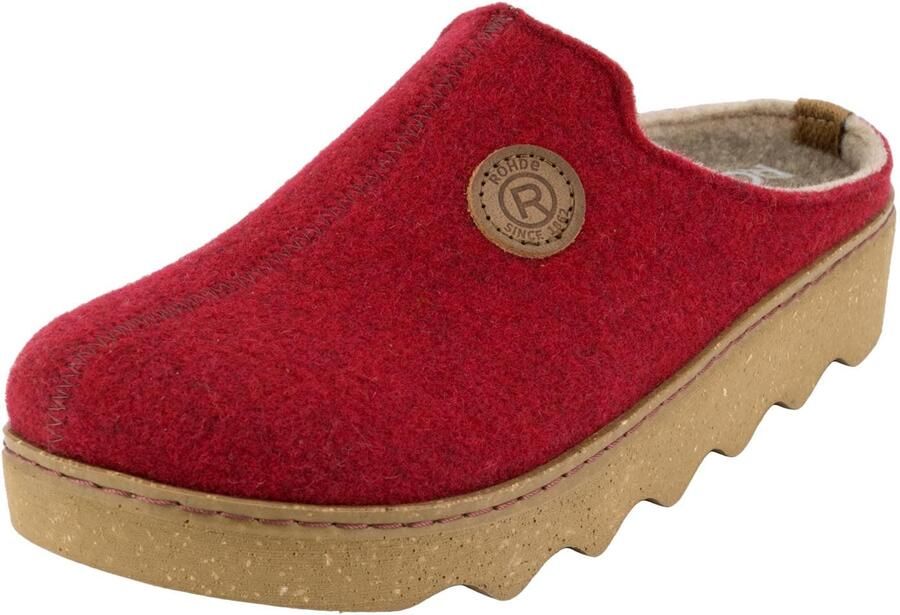 Rohde 6120 48 Pantoffels Open Sloffen Rood Vilt Rood - Foto 5