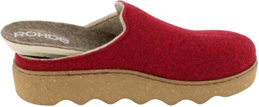 Rohde 6120 48 Pantoffels Open Sloffen Rood Vilt Rood - Foto 6