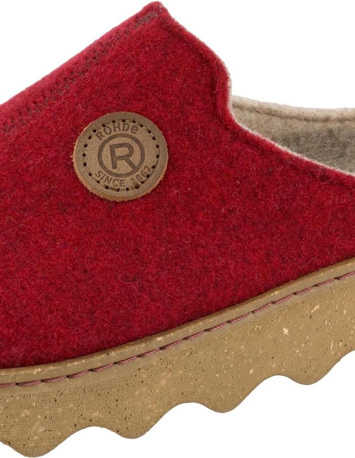 Rohde 6120 48 Pantoffels Open Sloffen Rood Vilt Rood - Foto 4