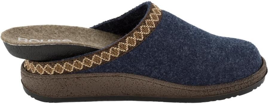 Rohde 6425 56 Pantoffels Open Sloffen Blauw Vilt Dames Blauw