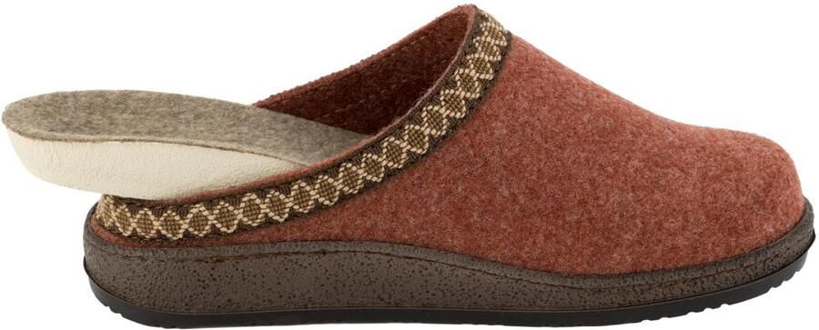 Rohde 6425 48 Pantoffel Open Sloffen Rood Bruin textiel Dames Rood Bruin - Foto 13