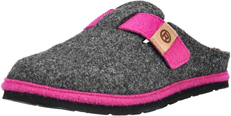 ROHDE Huisschoenen beige antraciet neonroze - Foto 3