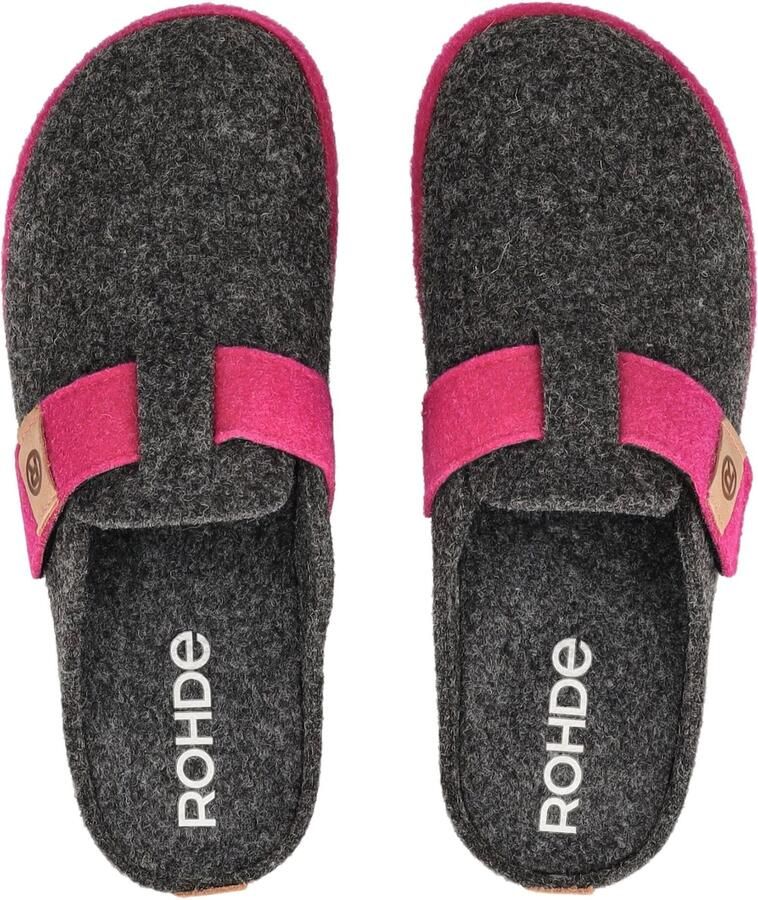 ROHDE Huisschoenen beige antraciet neonroze - Foto 4