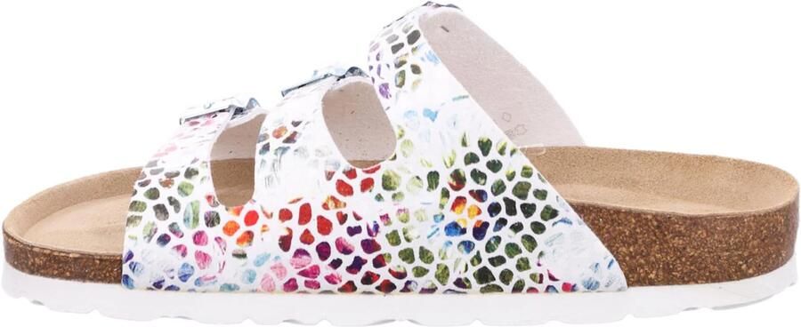 Rohde Slippers Alba zomerschoenen slippers pantoffels met kleurrijke print g-breedte = breed