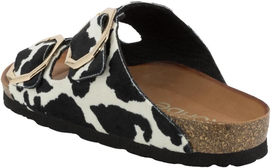 Rohde 5637 90 Slippers Synthetisch Zwart Koeienprint Dames Zwart - Foto 5