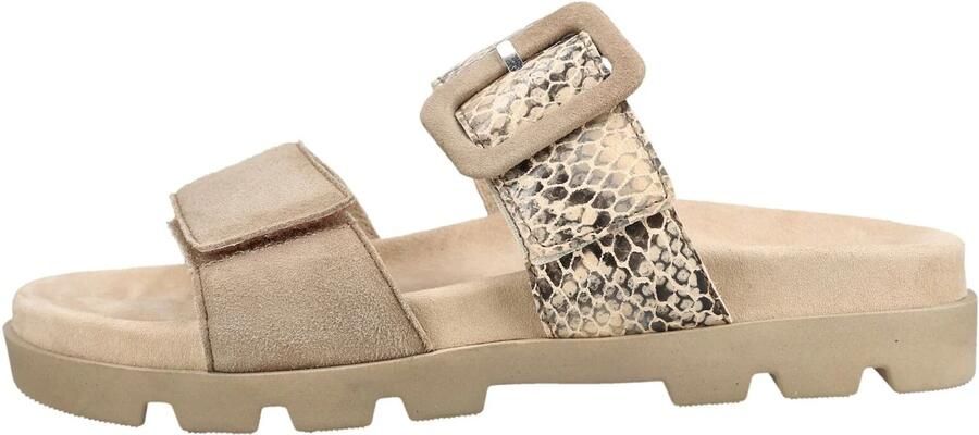 Rohde 6313 12 Slippers Grijs Slangenprint Suede en Leer Dames Grijs