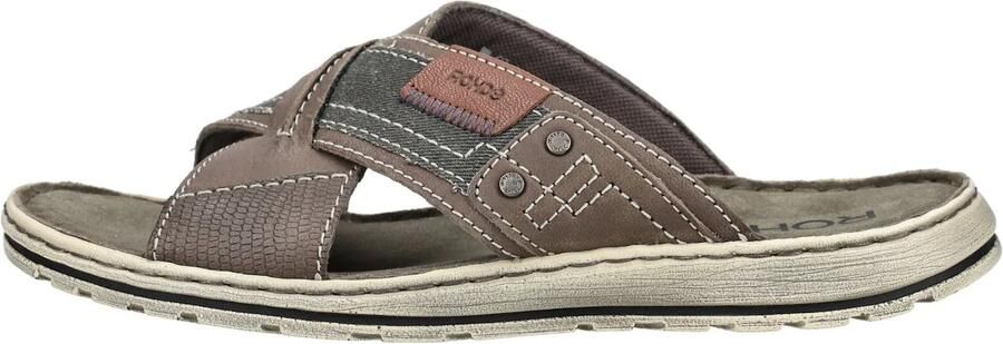 Rohde Heren Slipper 6731-55 Taupe Jeans - Foto 7