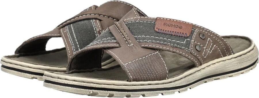 Rohde Heren Slipper 6731-55 Taupe Jeans - Foto 6