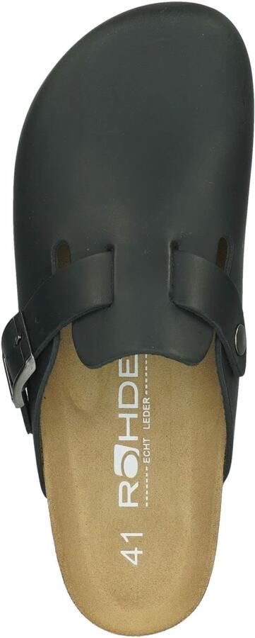 Rohde Grado herensandaal pantoffels klomp 6698 zwart LEDER - Foto 8