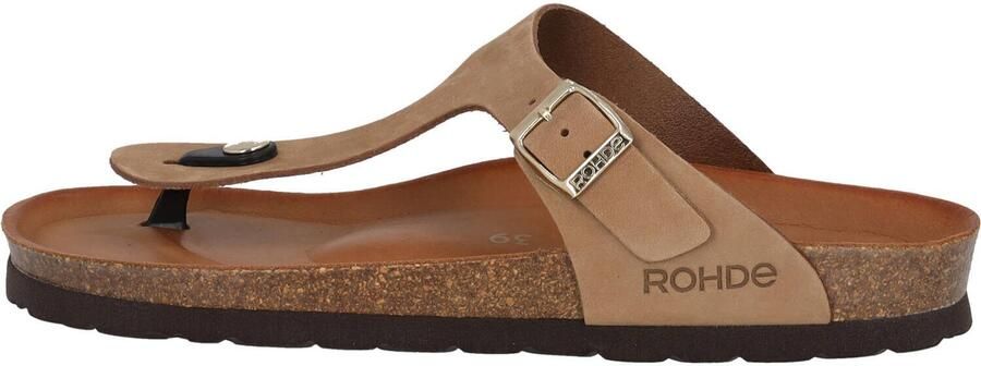 Rohde 5642 14 Teenslippers Beige Nubuck Dames Beige - Foto 9