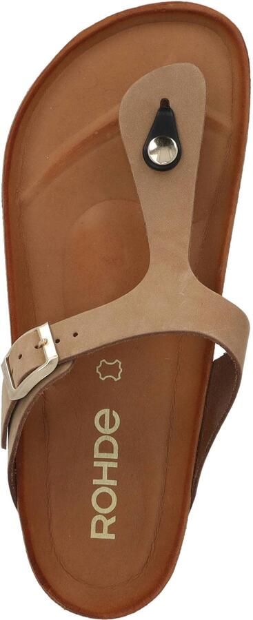 Rohde 5642 14 Teenslippers Beige Nubuck Dames Beige - Foto 6