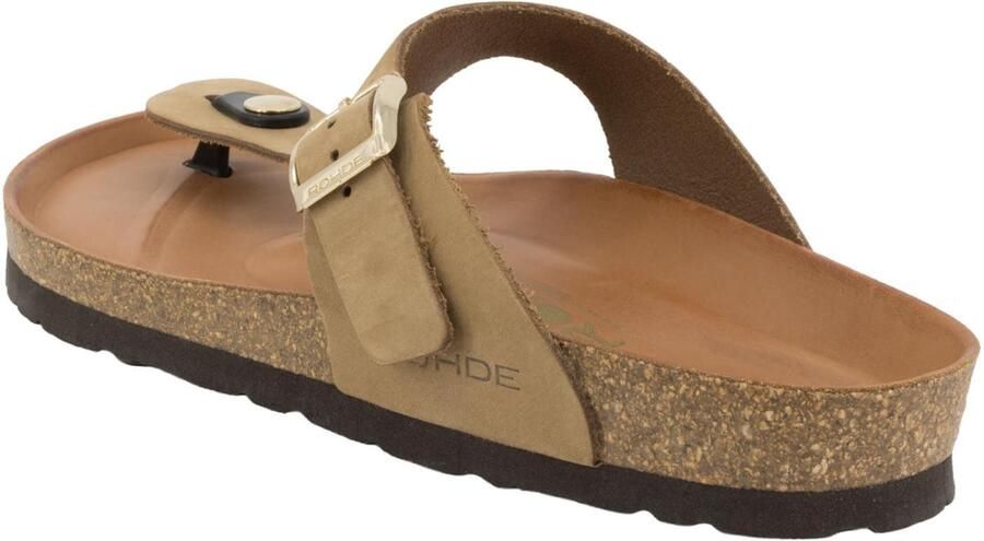 Rohde 5642 14 Teenslippers Beige Nubuck Dames Beige