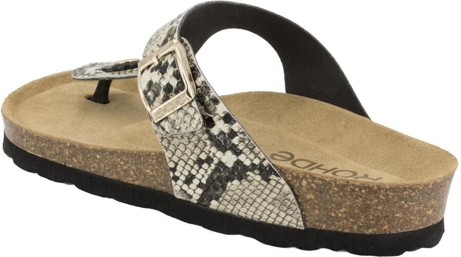 Rohde dames teenslippers met slangenprint - Foto 5